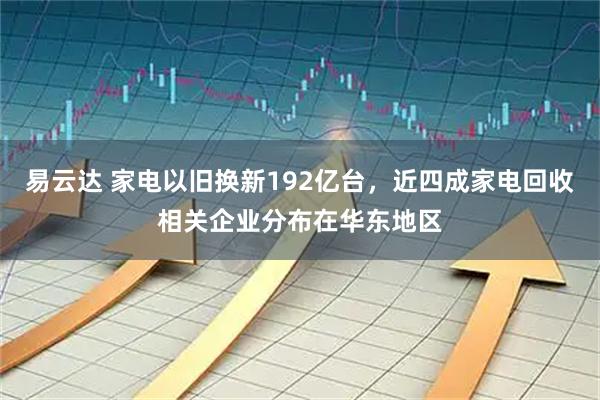 易云达 家电以旧换新192亿台,近四成家电回收相关企业分布在华东地区